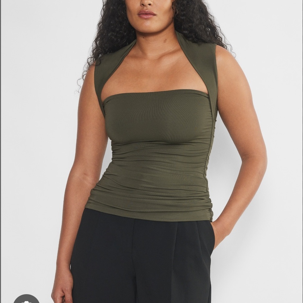 Aritzia Olive Green Contour Top